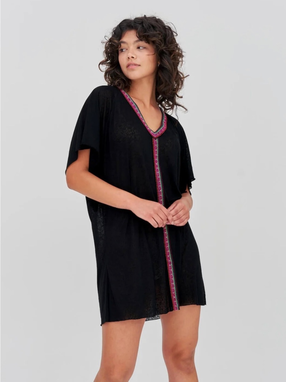 NWOT Pitusa Mini Abaya sheer black coverup